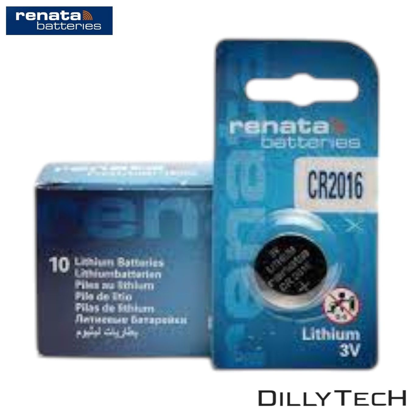 Caricatori & Batterie: Renata CR2016 Lithium Knopfzellenbatterie - 2 Stk. – Nuovo e nell'imballaggio originale da Meilen venduto da DillyTecH 2