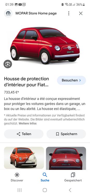 Housse De Protection Dinterieur Pour Fiat - Accessoires 127 Fiat