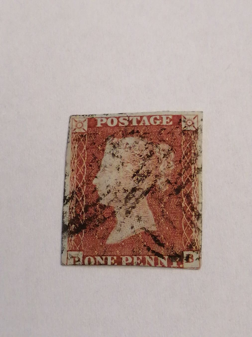 Alle Briefmarken: One Penny Red 1846 – Gebraucht aus Happerswil von tschergi