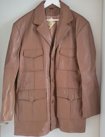 Lederjacke braun Echtleder neu Grösse 54