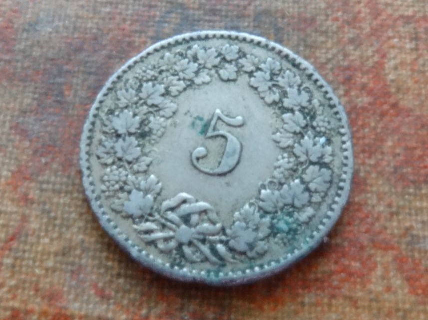Tutti le monete: 5 Rp. 1881 – Usato da Romanel-sur-Lausanne venduto da Swift13 1