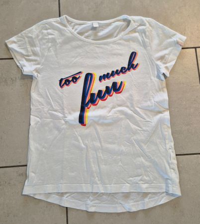 schönes Esprit T-Shirt, weiss, 152/158