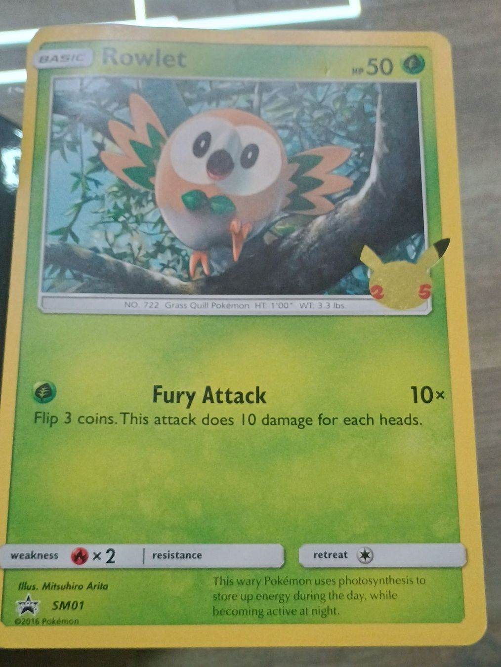 Pokémon Sammelbilder & Trading cards: Rowlet Pokemon Card  - Jumbo Size - Great Condition – Gebraucht aus Murten von Palli23