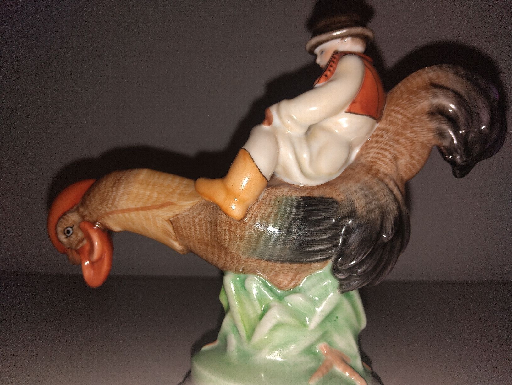Herend Statuette: Reiter auf Hahn Herend – Usato da Winterthur venduto da tst_twx7 2