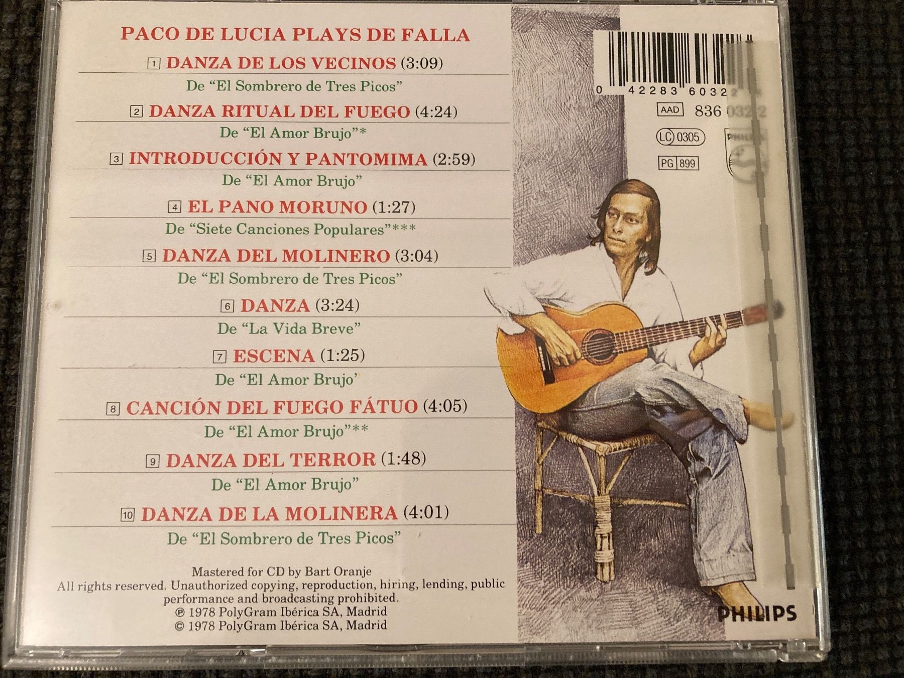 CDs: CD, Paco de Lucia, Plays Manuel de Falla – Gebraucht aus Baden von Yoyo1 1