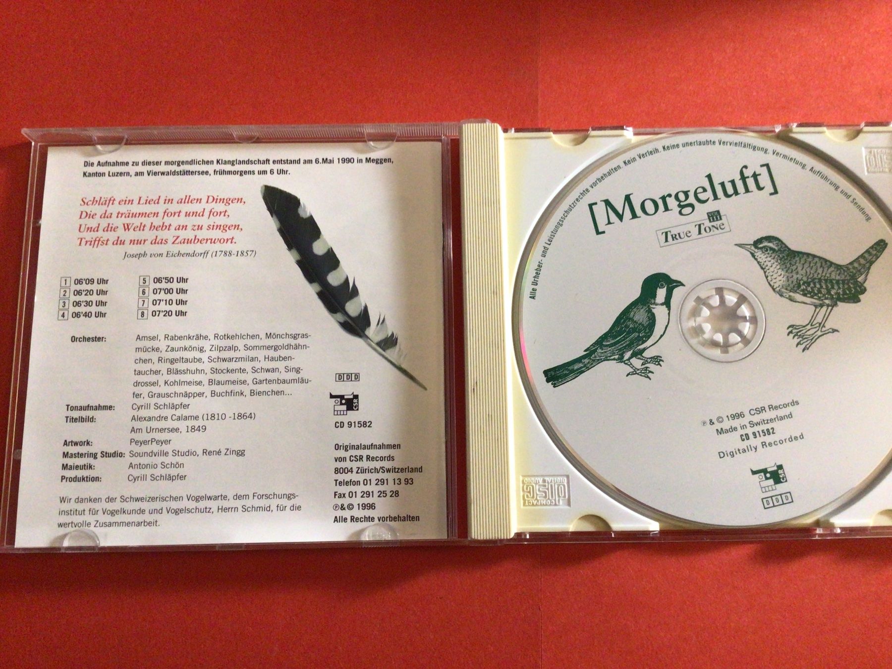 CD: [Morgenluft] True Tone CD Schweizer Naturklänge 1996 – Usato da Steinach venduto da Quarkie 1