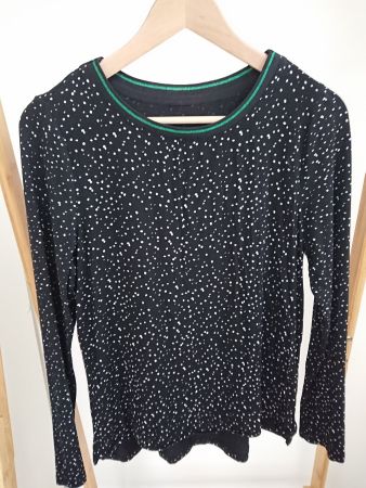 Damen Langarmshirt Street One Gr. M Schwarz