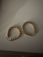 Boucles d'oreilles torsadées or jaune