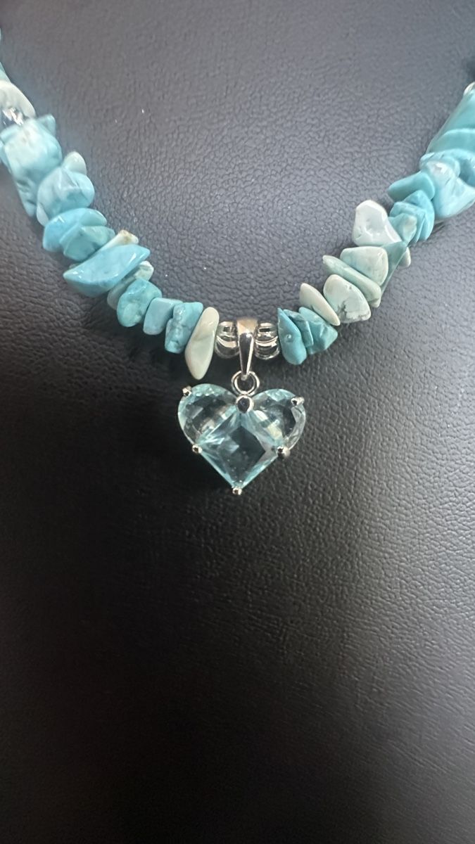 Catenine: Larimar Halskette mit Herzanhänger  – Nuovo e nell'imballaggio originale da Kriens venduto da Hortensie6 1