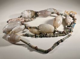 Collier Perles de Fouilles Agates et Faïence Égypte✨