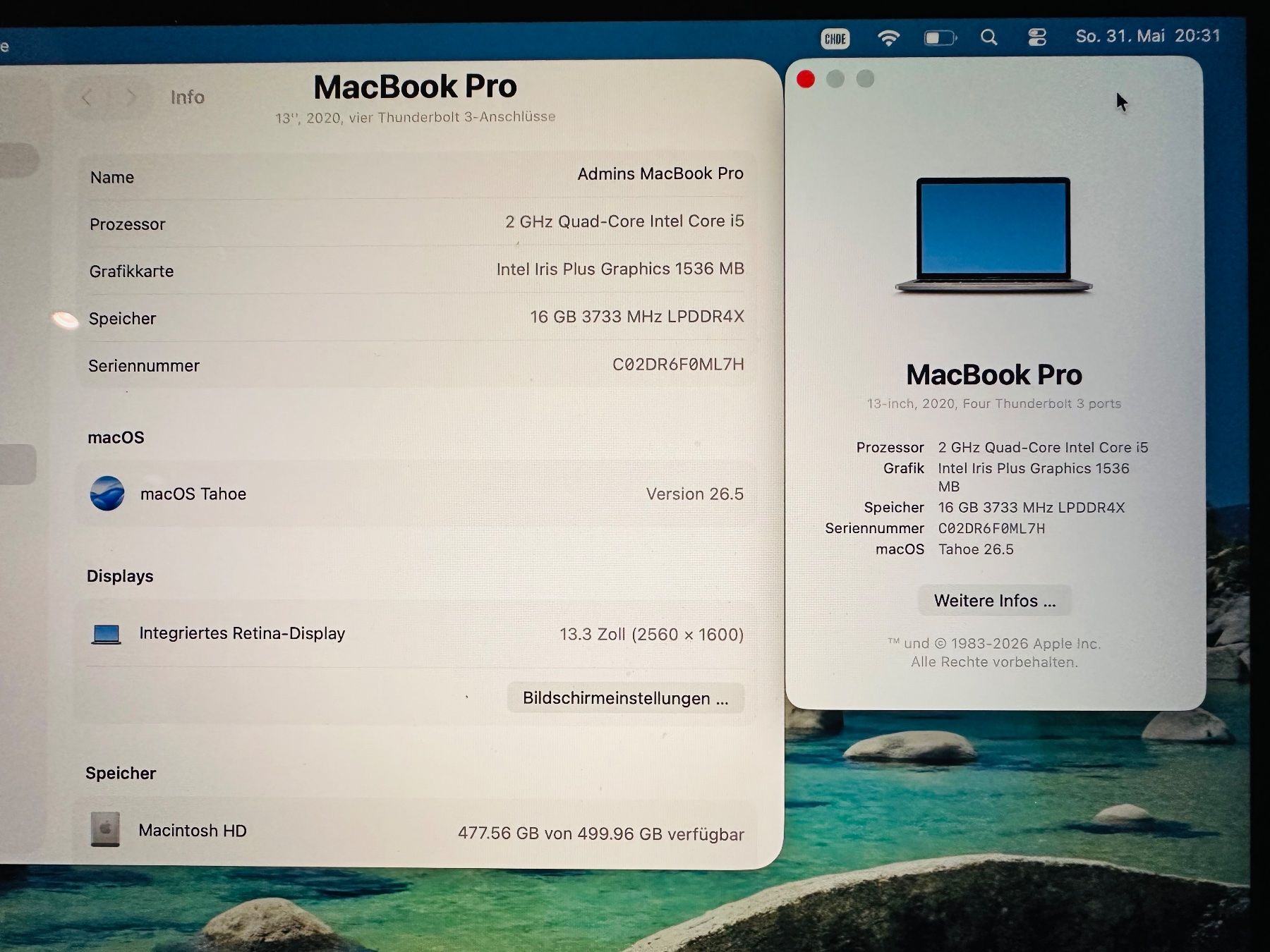 Apple Notebook: Apple MacBook Pro 13" (2020) Top Zustand – Usato da Tagelswangen venduto da 15simo15 1