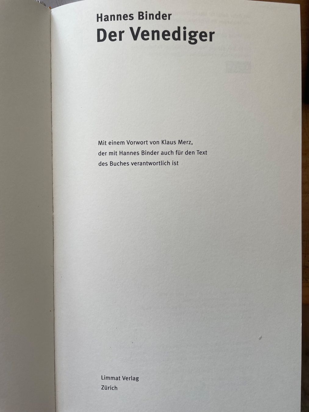 Libri: Der Venediger – Nuovo (secondo la descrizione) da Ebnat Kappel venduto da jostuka 1