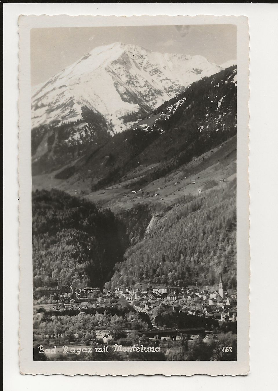 Cartoline postali: AK ca.1945 Bad Ragaz mit Monteluna – Usato da Greifensee venduto da 315WDO