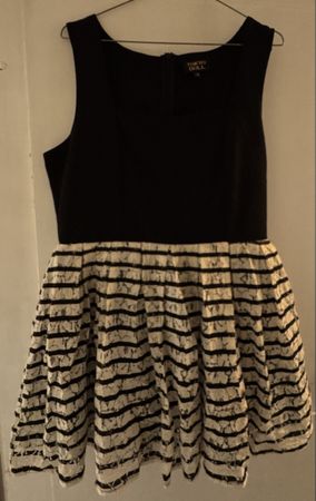 Tokyo Doll Black Lace Skater Dress Size 16 Summer Party Perf