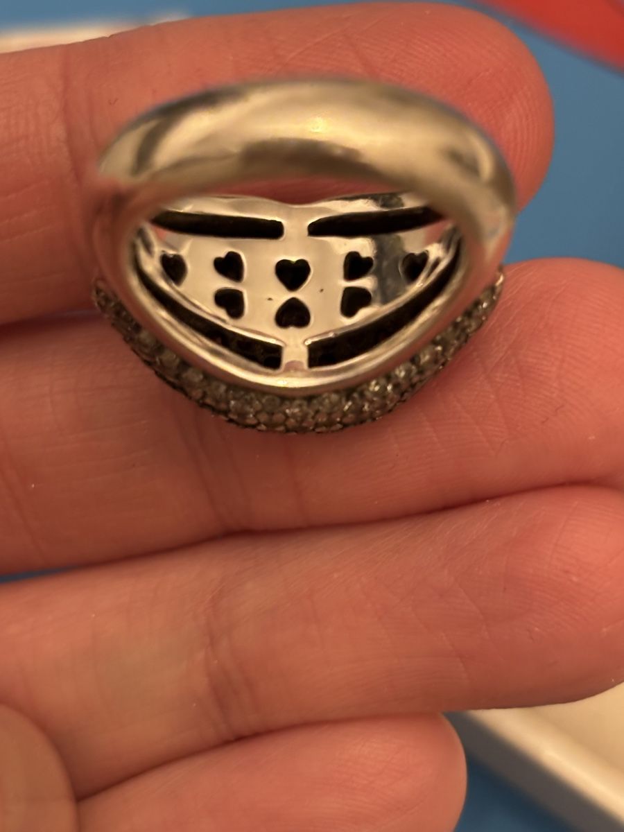 Thomas Sabo Ringe: Thomas Sabo lips ring silver 925 with stones used – Gebraucht aus Basel von ret_jhl6 3