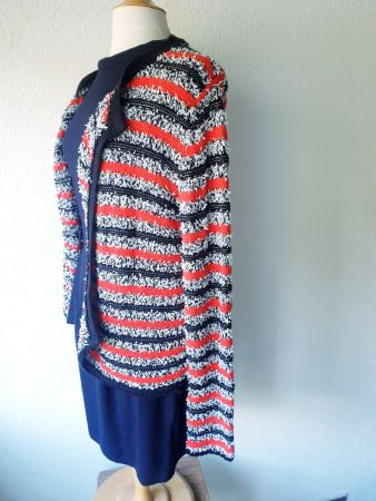 STRICKJACKE RICH& ROYAL S ROT WEISS SCHWARZ JACKE PULLOVER