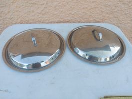 Deckel Edelstahl  30 cm neu Topfdeckel Metall 2 Stk.