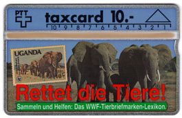 Rettet die Tiere, Elefanten - seltene Firmen Taxcard