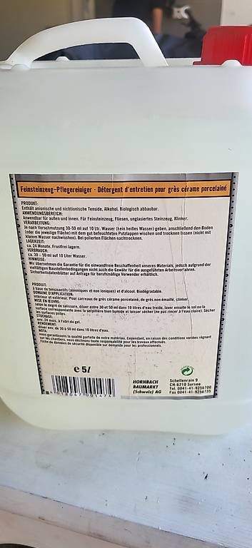 Prodotti di pulizia: Feinsteinzeug-Pflegereiniger - 5 Liter – Usato da Wangen SZ venduto da daslohntsich 1