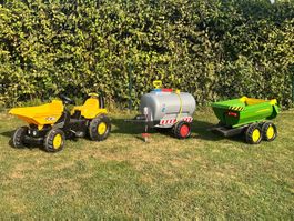 Rolly Toys Trettraktor mit 2 Anhänger