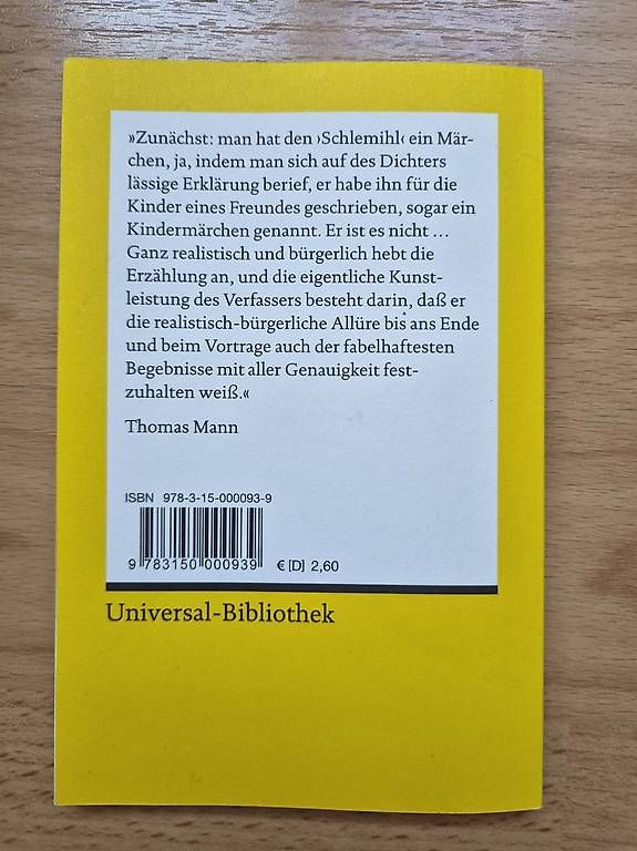 Bücher: Peter Schlemihls wundersame Geschichte – Neu und originalverpackt aus Buttisholz von toni_hug 1