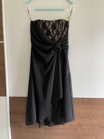 Elegantes Abendkleid Gr. 38 schwarz Spitze