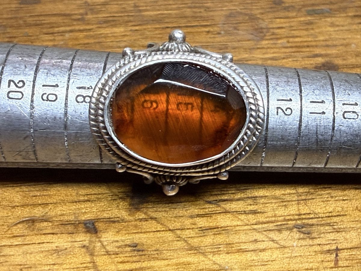 Anelli: Antiker 925 Silber Ring mit Bernstein Grösse 55 – Usato da schaffhausen venduto da VintAntik_1980 7