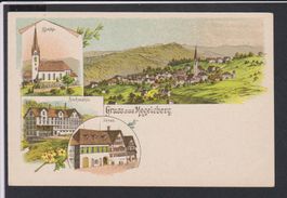 Mogelsberg   :  alte Litho - Ansichtskarte 4-Bild 1a-Zustand