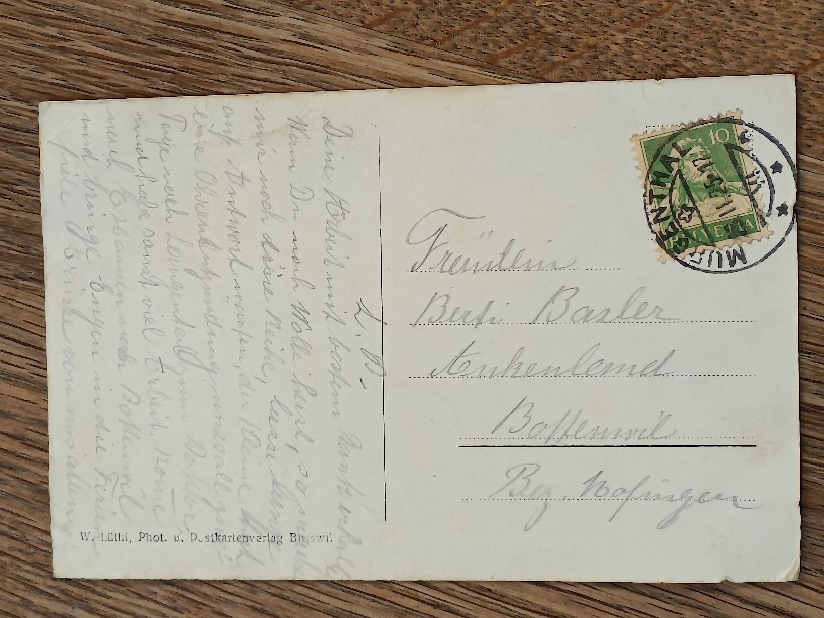 Cartoline postali: Alte PK / Langenthal - Gelaufen 1925 – Usato da Brugg AG venduto da Ente015 1