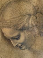 Vintage Skizze des Frauenkopfes von Leonardo da Vinci 🖼️✨