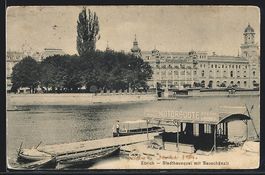Zürich, Stadthausquai mit Bauschänzli 
