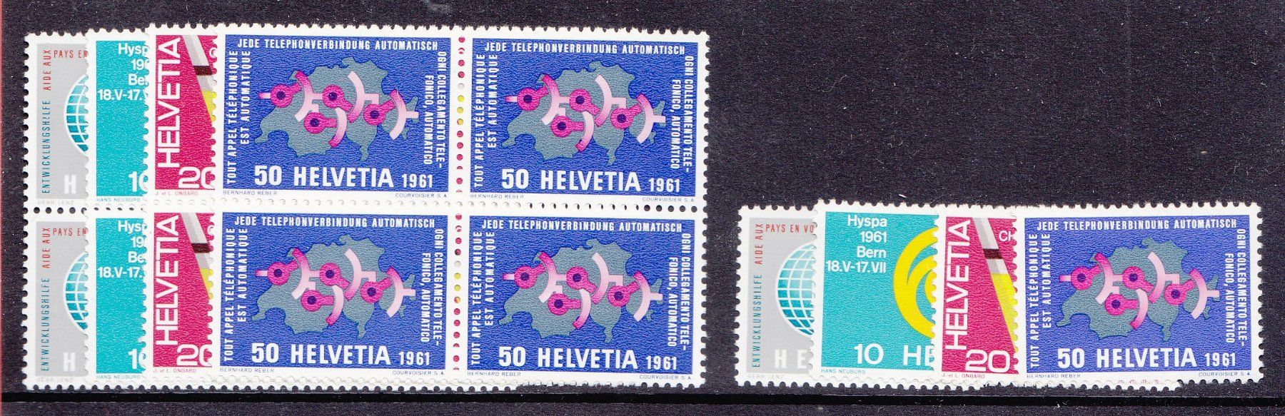Tutti i francobolli: 1961  Viererblocksatz + Einzelsatz Werbemarken ** Postfrisch – Nuovo (secondo la descrizione) da Adliswil venduto da Aenti