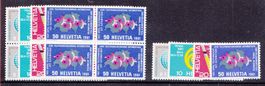 1961  Viererblocksatz + Einzelsatz Werbemarken ** Postfrisch