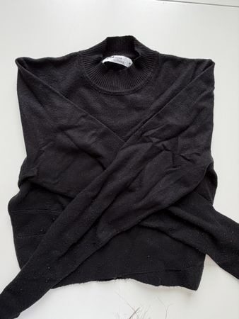 Schwarzes Langarm Shirt, Grösse M