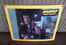 Original 1983 Kino Cinema Anzeigetafel Film Rambo Stallone