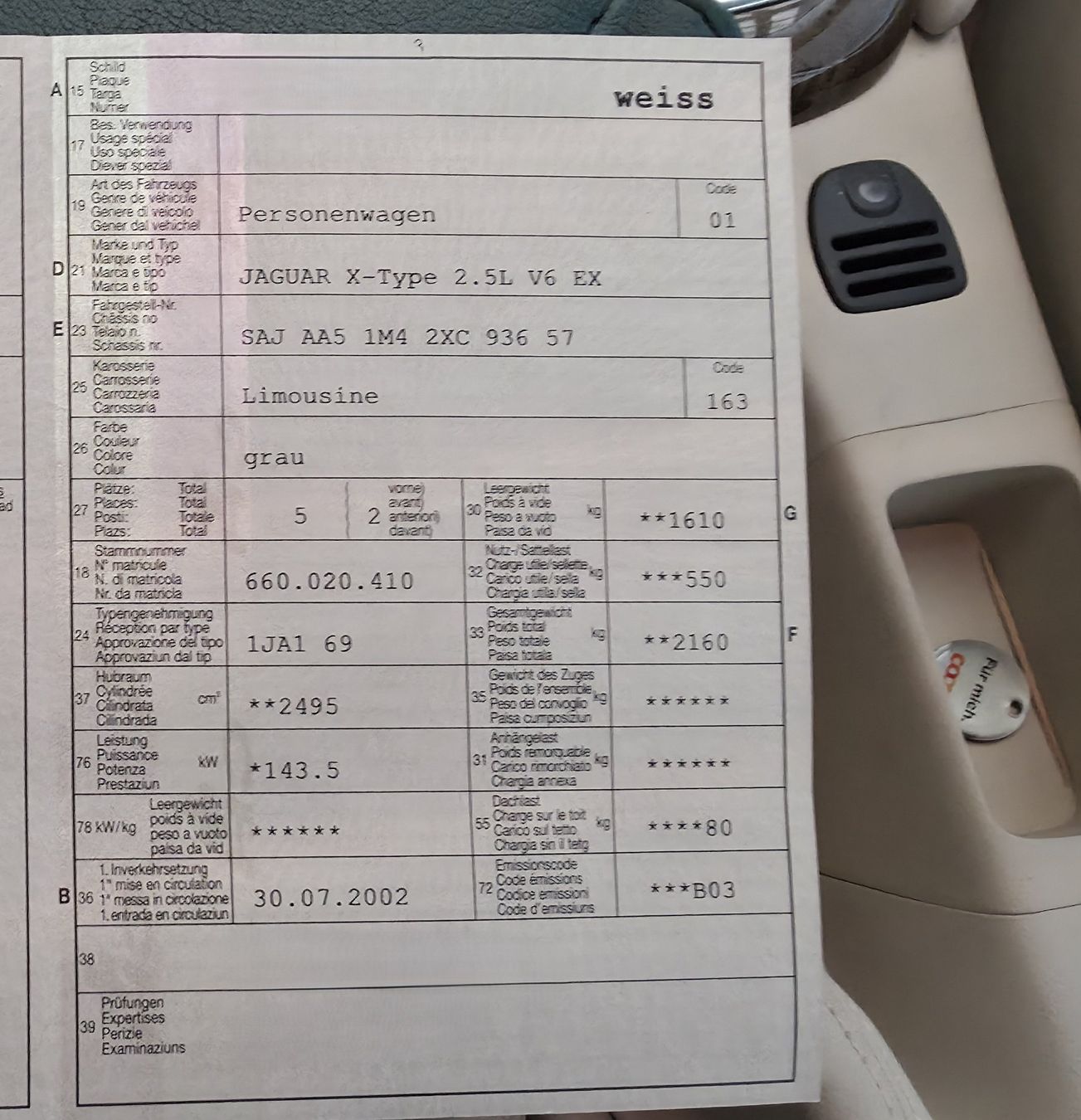 Jaguar Automobili: JAGUAR X-Type 2.5 V6 100% WIR – Usato da Beckenried venduto da Maya58 1