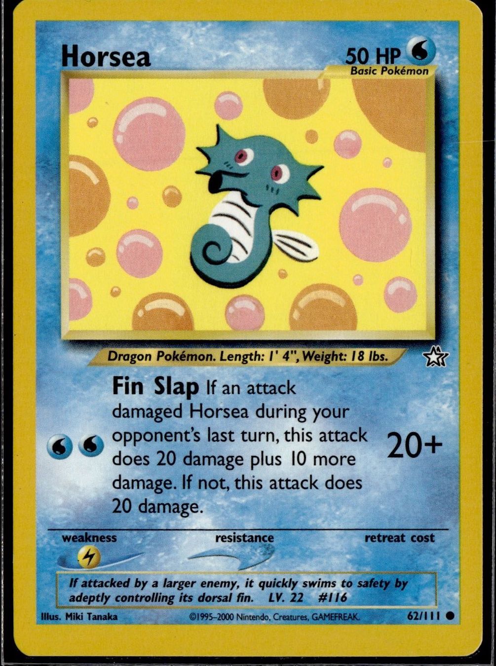 Pokémon Carte collezionabili: Horsea Common Neo Genesis 062/111 – Usato da Zürich venduto da pokemon_cards