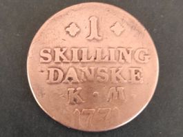 1 Skilling Danemark Christian VII 1771