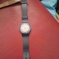 Swatch Uhr schwarz mit Datumsanzeige, gebrauchter Zustandh