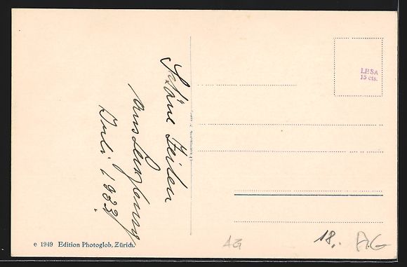 Cartoline postali: AK Lenzburg, Teilansicht mit Schloss – Usato da Berlin venduto da bartko-reher 1