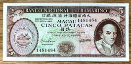 5 Patacas Macau 1976!!! aUNC!!!
