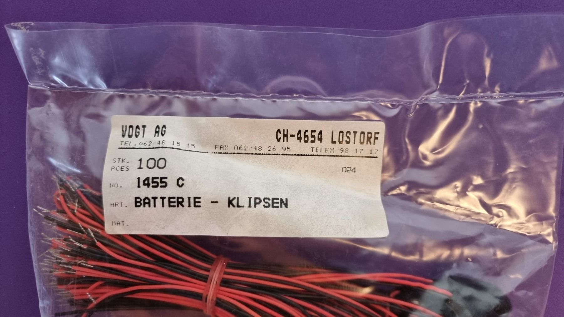 Akkus & Batterien: Batterie Clipse 9V , 100 Stk. Neu – Neu und originalverpackt aus Hagenbuch ZH von cougar1 1