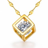 collana, Halskette mit Zirkonia Anhänger - neu 87964