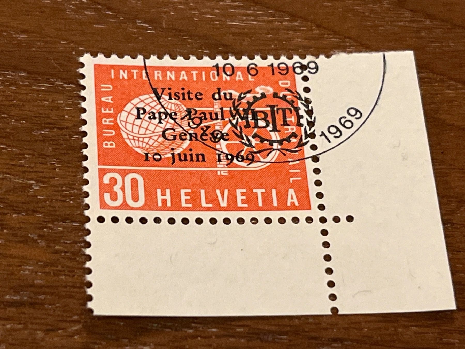 Alle Briefmarken: Briefmarke 1969 Bureau Internationale de Travail – Gebraucht aus Zürich von engebrunau 1
