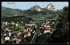 AK Goldau, Gotthardbahn und die Mythen