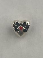 Charm Herz Disney Mickey und Minnie Sterling Silber 925 neu!