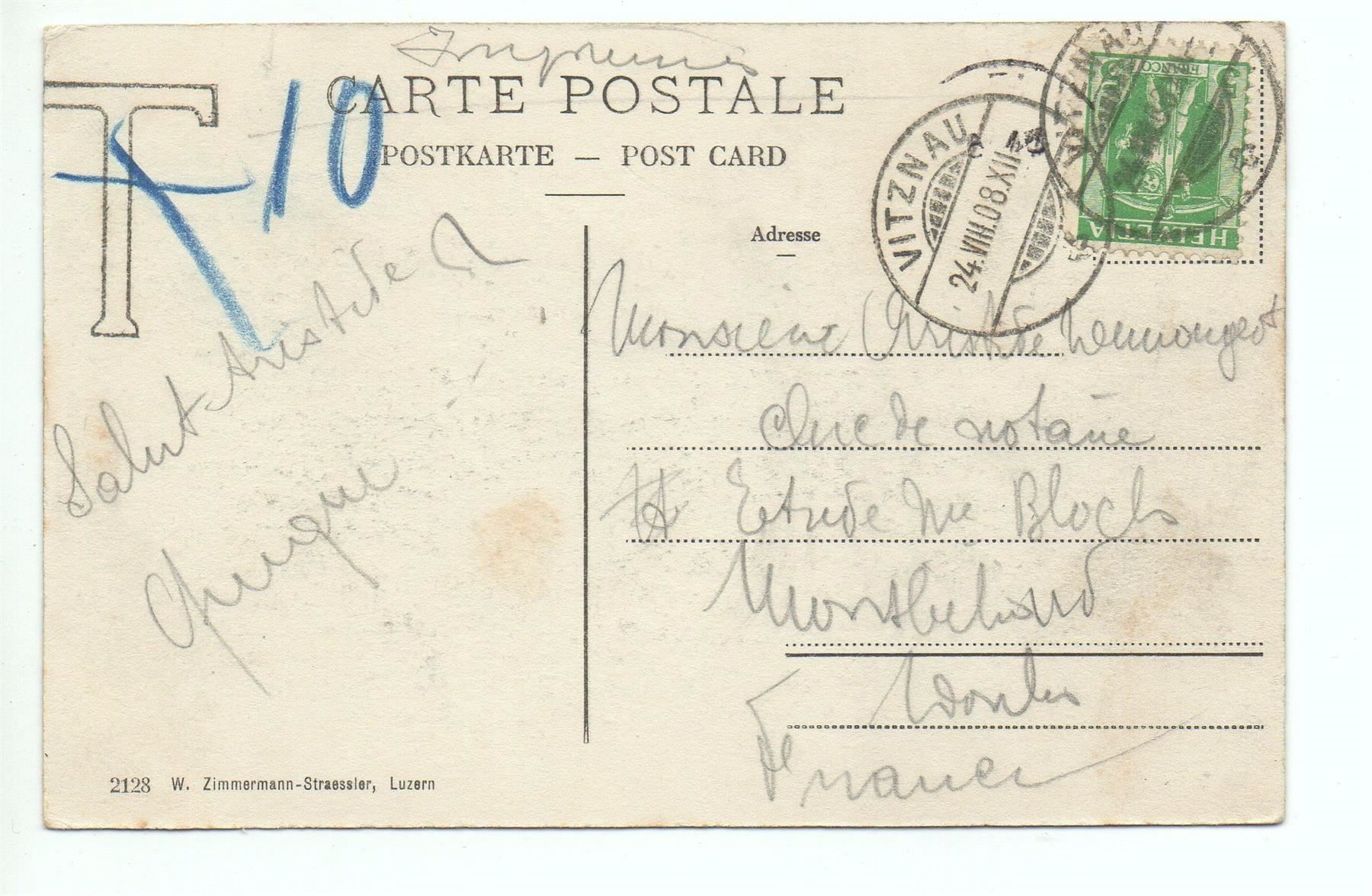 Cartoline postali: VITZNAU Ankunft des Dampfschiffes – Usato da Jona venduto da philajona 1