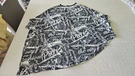 Maglietta asimmetrica fantasia tg.XL poliestere
