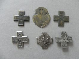 Medaille 6 Sport Abzeichen Brosche Birmensdorf ZH 1917 -1958