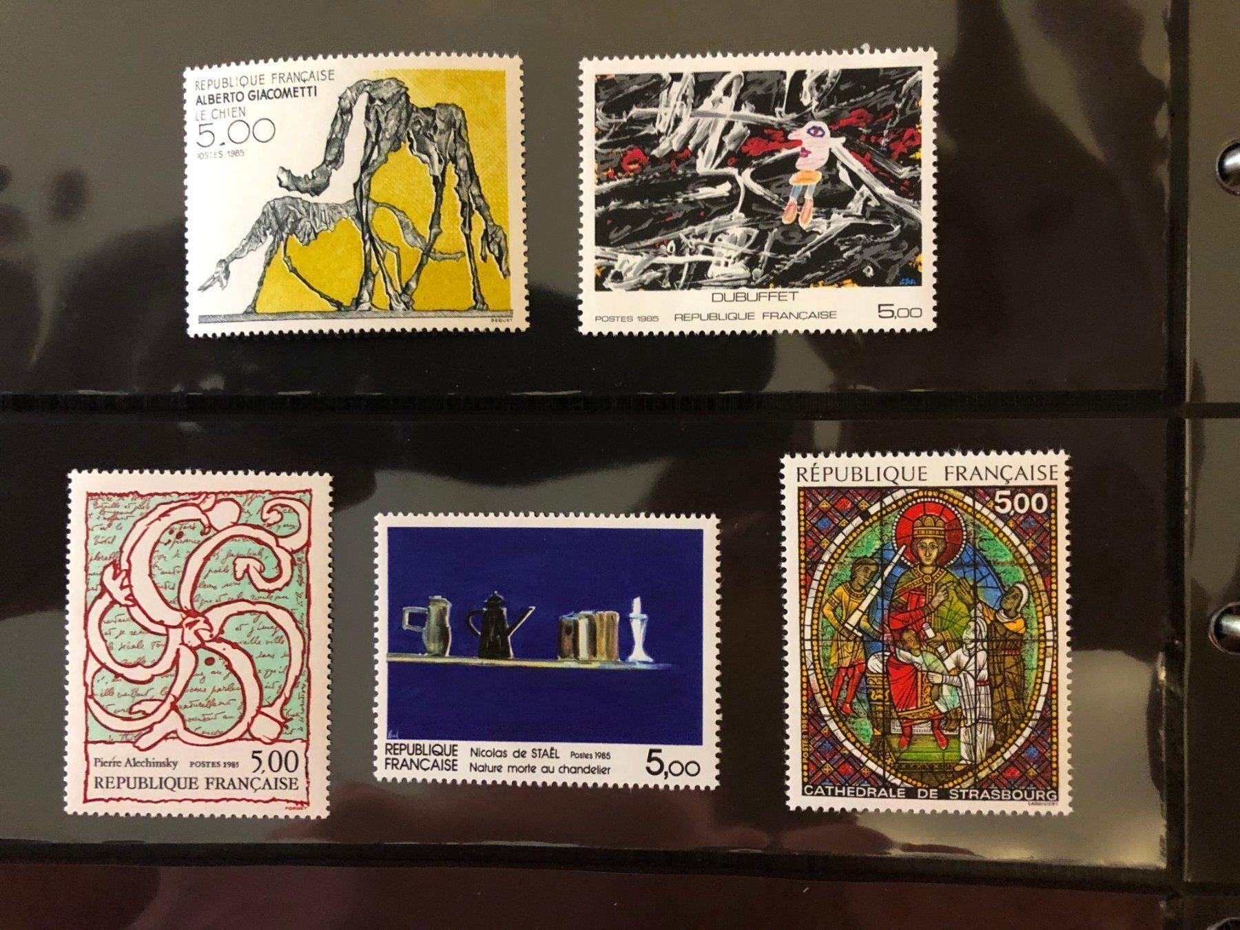 Tutti i francobolli: Musée imaginaire 1985 5 tableaux neufs** – Nuovo e nell'imballaggio originale da Lausanne venduto da ffhoud